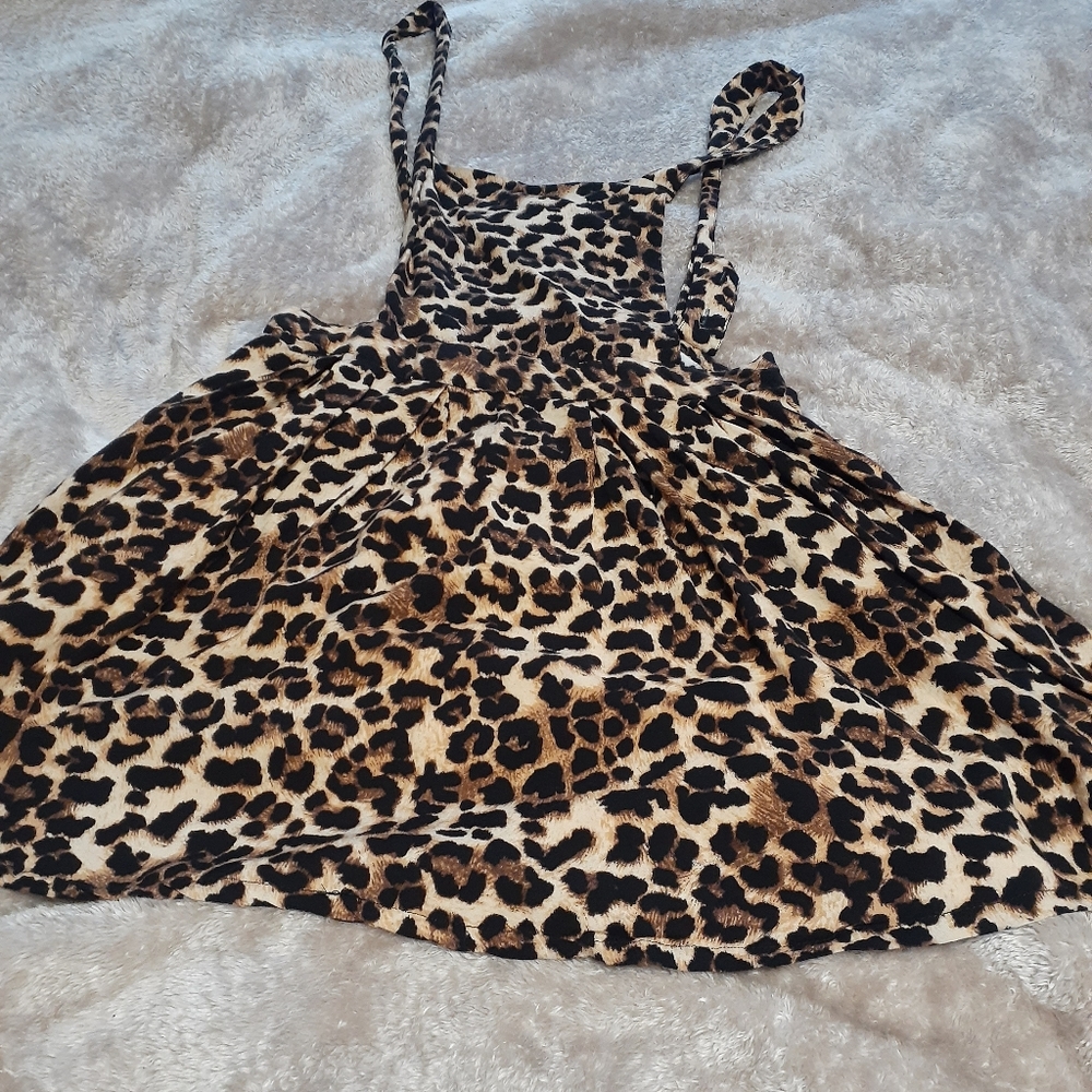 Leopard overall dress